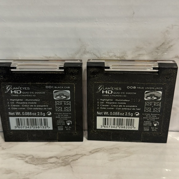 Rimmel London glam eyes HD eyeshadow in 008 true union Jack, and 001 black cab - Picture 4 of 6